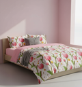 DreamWeave 7D Glace Cotton Bedsheet - King Size with Pillow Covers